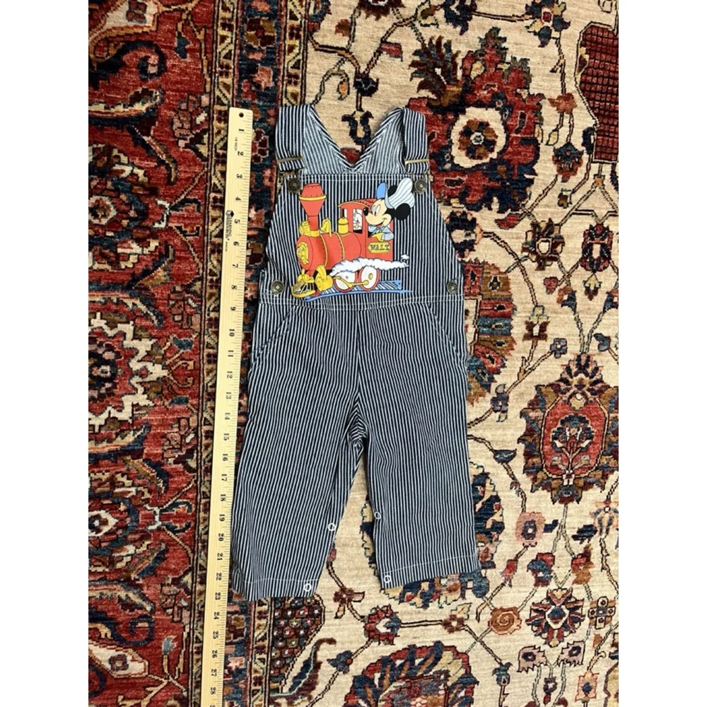 Vintage Mickey Mouse Disney Kids '60s '70s Engineer Overalls EUC